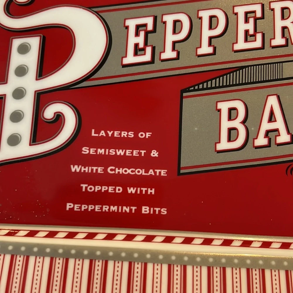 Williams Sonoma Ceramic Peppermint Bark Tray